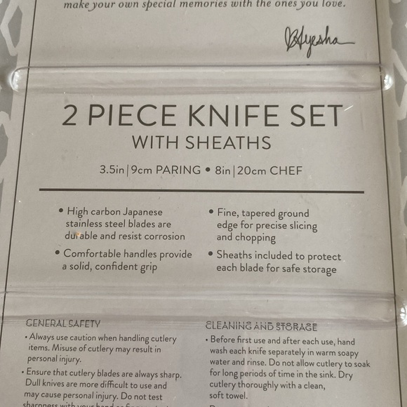 Ayesha Curry Knife Set. - New in Sealed Pkg - Picture 5 of 7